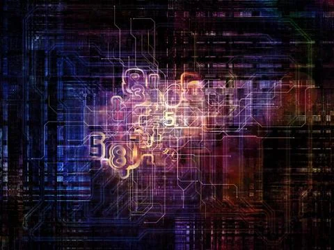 Virtual Network Illustrazione stock