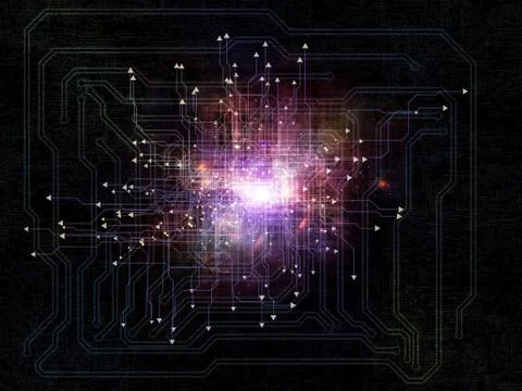 Virtual Network Illustrazione stock
