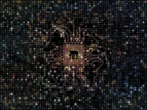 Virtual Network Illustrazione stock