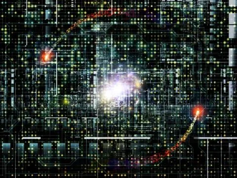 Virtual Network Illustrazione stock