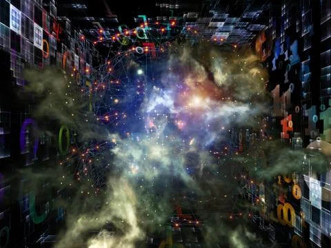 Virtual Network Illustrazione stock
