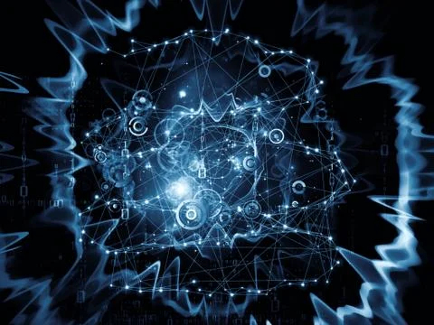 Virtual Network Illustrazione stock
