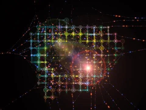 Virtual Network Illustrazione stock