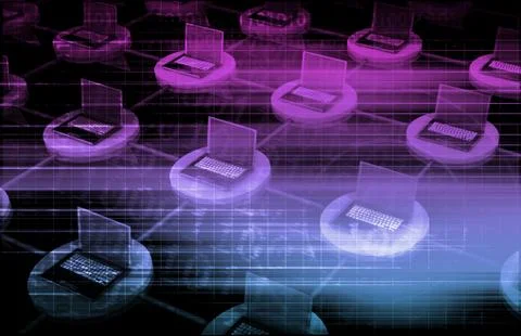 Virtual Network Illustrazione stock