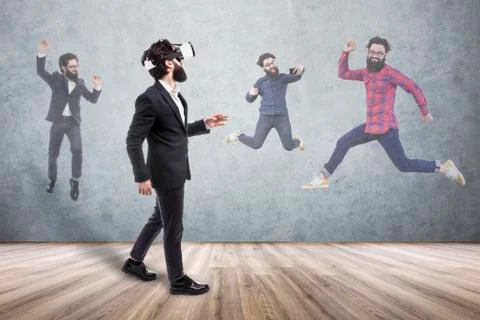 Virtual network navigation Stock Photos