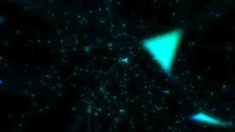 Virtual neurons in neural network concept. Animated for science films, music Stock Footage 114115027