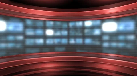 Virtual News Studio 7 HD Stock Footage 1091074