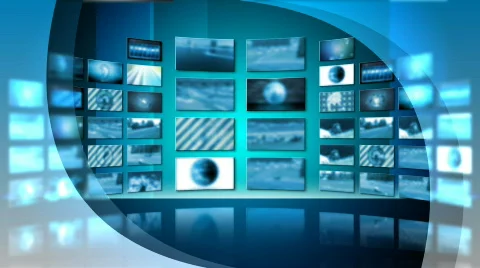 Virtual News Studio 8 Video stock 681579