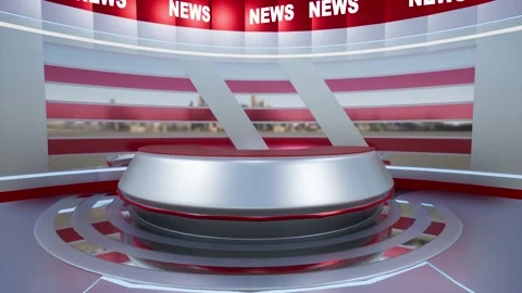 Virtual News Studio Background Loop Video stock 150608462