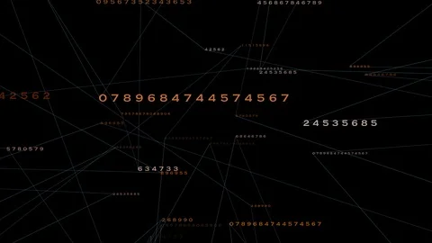 Virtual Numbers Data Flow Stream Background Stock Footage 86816623