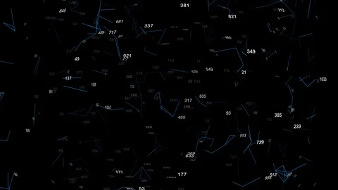 Virtual Numbers Data Flow Stream Background Stock Footage 86816674