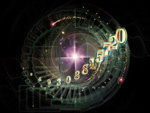 Virtual Numbers Illustrazione stock