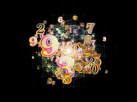 Virtual Numbers Stock Illustration