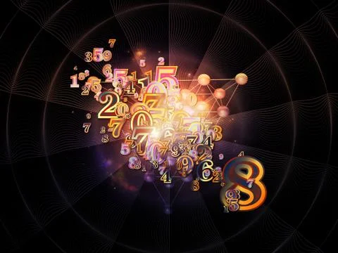Virtual Numbers Illustrazione stock