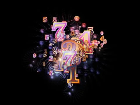 Virtual Numbers Stock Illustration