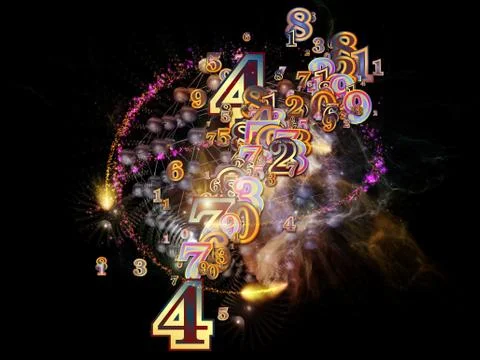 Virtual Numbers Stock Illustration