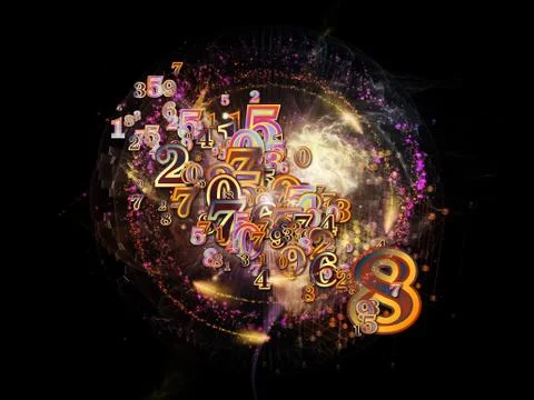 Virtual Numbers Stock Illustration