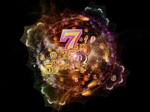 Virtual Numbers Stock Illustration