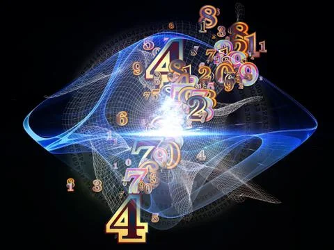 Virtual Numbers Stock Illustration