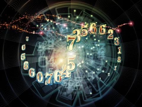 Virtual Numbers Illustrazione stock