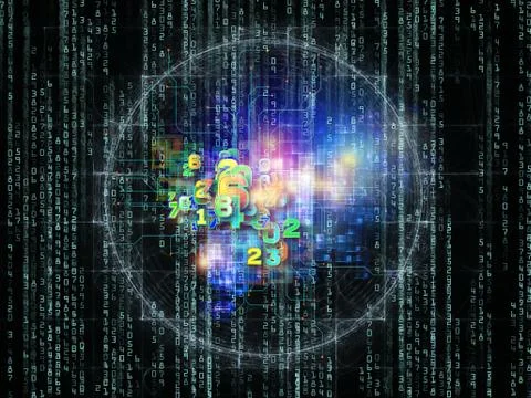 Virtual Numbers 스톡 일러스트