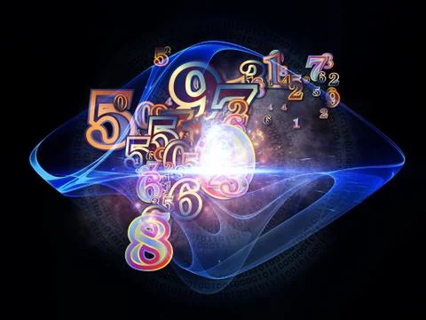 Virtual Numbers Stock Illustration