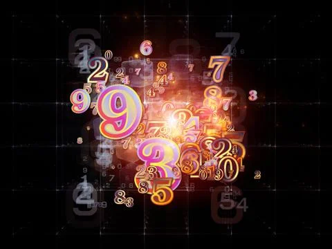 Virtual Numbers Stock Illustration