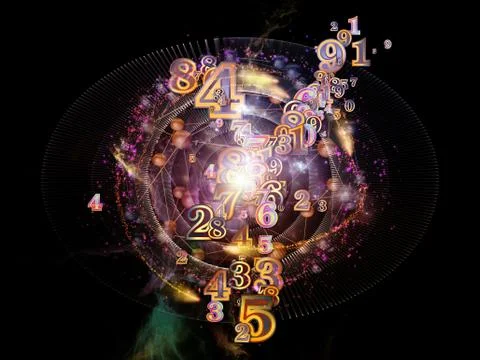 Virtual Numbers 스톡 일러스트
