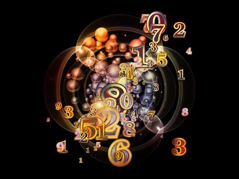 Virtual Numbers Illustrazione stock
