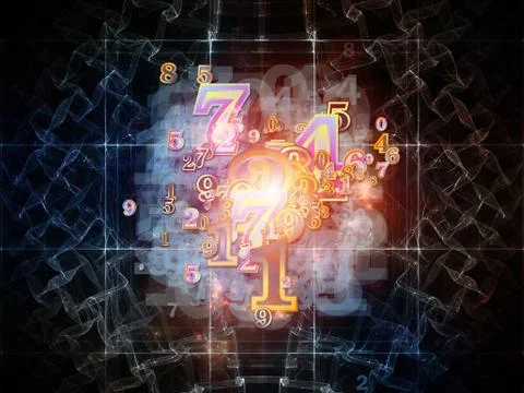 Virtual Numbers 스톡 일러스트