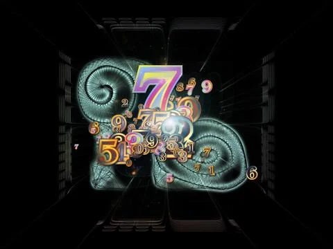 Virtual Numbers Stock Illustration