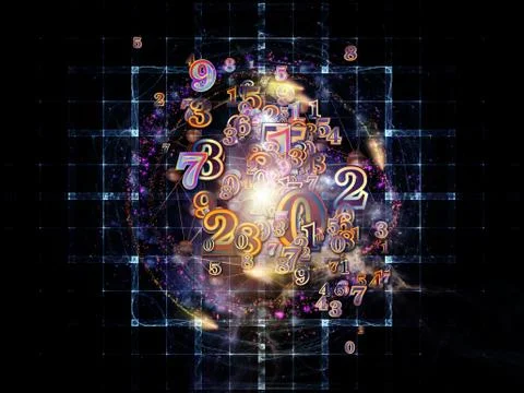 Virtual Numbers Stock Illustration