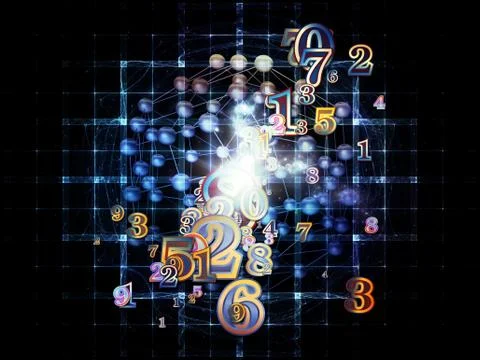 Virtual Numbers Stock Illustration