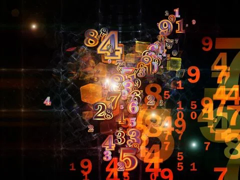 Virtual Numbers Stock Illustration
