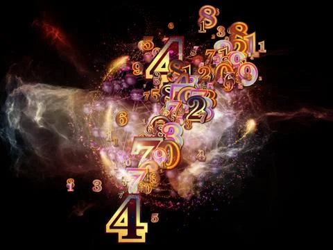 Virtual Numbers 스톡 일러스트