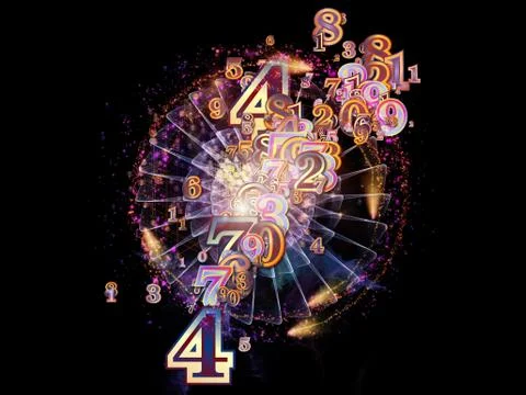 Virtual Numbers Stock Illustration