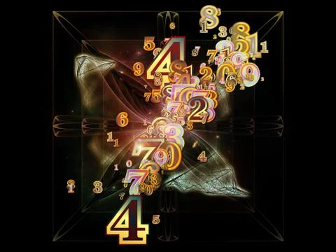 Virtual Numbers Stock Illustration
