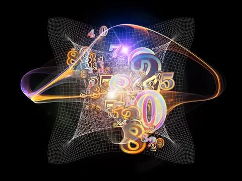 Virtual Numbers Stock Illustration