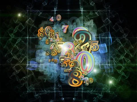 Virtual Numbers 스톡 일러스트