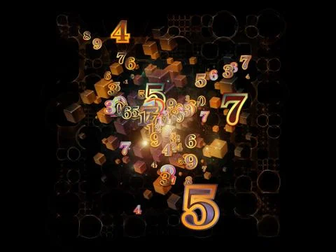Virtual Numbers Illustrazione stock