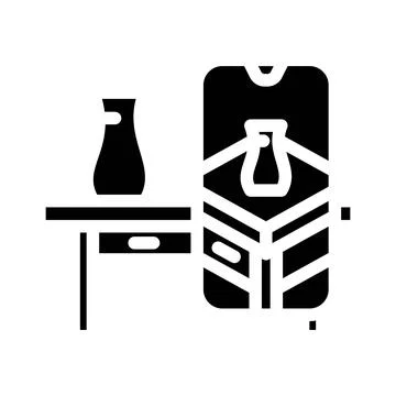 Virtual object overlay augmented reality glyph icon vector illustration Illustrazione stock