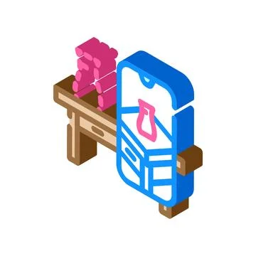 Virtual object overlay augmented reality isometric icon vector illustration Illustrazione stock