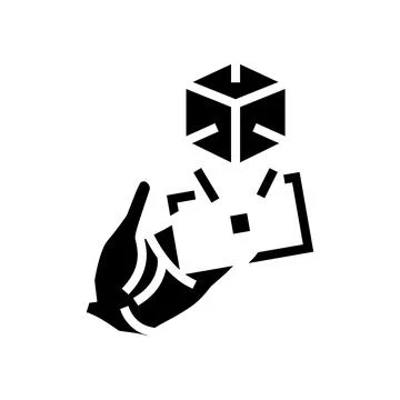 Virtual object overlay augmented reality glyph icon vector illustration Illustrazione stock