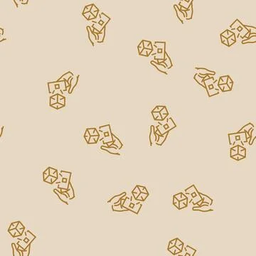 Virtual object overlay augmented reality line seamless pattern Illustrazione stock