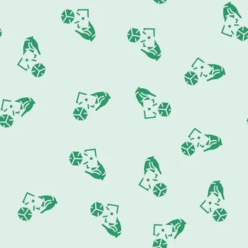 Virtual object overlay augmented reality glyph seamless pattern Stock Illustration