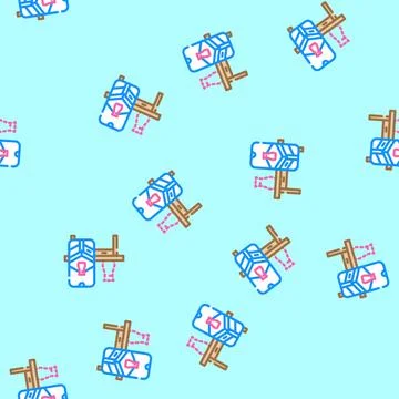 Virtual object overlay augmented reality vector seamless pattern イラスト素材