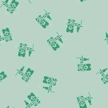 Virtual object overlay augmented reality glyph vector seamless pattern イラスト素材