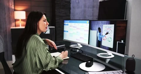 Virtual Online Training Program Stock Footage 229753046