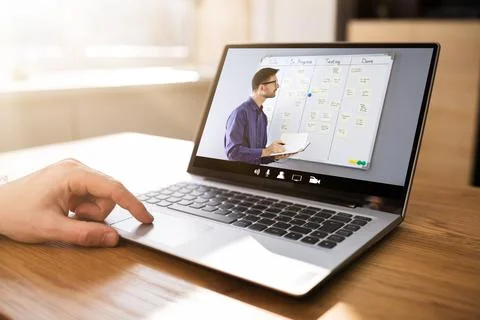 Virtual Online Training Program 스톡 사진