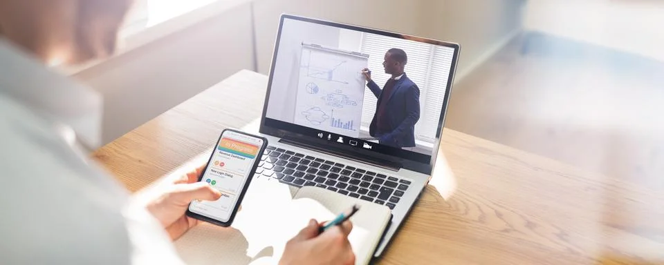 Virtual Online Training Program Stock Photos